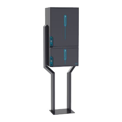 Slika Velik hišni paketnik s stojalom 1x160L + 1x80L