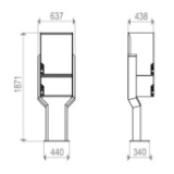 Picture of Velik hišni paketnik s stojalom 1x160L + 1x80L