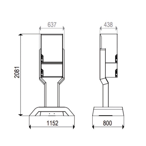 Slika Samostoječ velik hišni paketnik 1x160L + 1x80L